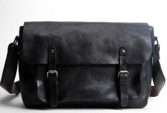 Handmade Cool leather men messenger bag shoulder laptop bag for men - EverHandmade
