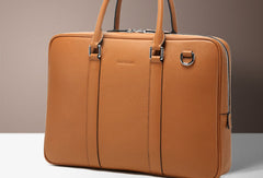 Leather Mens Briefcase Handbag Shoulder Bag laptop Bag Business Bag - EverHandmade