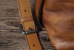 Leather mens Briefcase Shoulder laptop bag Business Bag for Men - EverHandmade