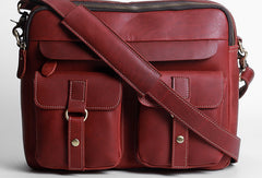 Handmade leather men Cool messenger bag vintage shoulder travel bag for men - EverHandmade
