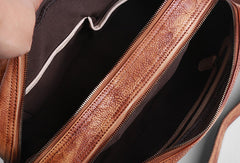 Cool leather mens Small messenger vintage shoulder bag for men