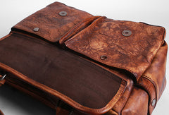 Cool leather mens messenger bags shoulder laptop bag for men
