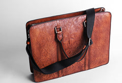 Vintage Leather mens Briefcase Handbag Shoulder Bag Business Bag for Men