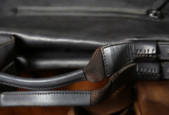 Leather mens Briefcase Shoulder laptop bag Business Bag for Men - EverHandmade