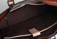 Vintage Leather mens Briefcase Handbag Shoulder Bag Business Bag for Men