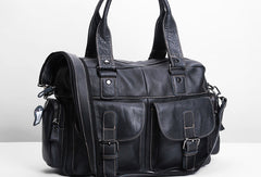 Handmade leather men messenger large vintage shoulder laptop bag vintage bag - EverHandmade