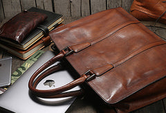 Handmade leather men vintage Briefcase messenger large vintage shoulder laptop bag vintage bag