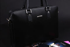 Fashion leather men Briefcase shoulder bag laptop bag work bag business bag - EverHandmade