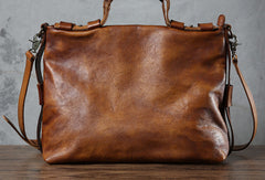 Leather mens Briefcase Shoulder laptop bag Business Bag for Men - EverHandmade