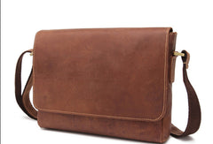 Vintage Cool leather men messenger large vintage shoulder bag for men - EverHandmade