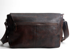 Handmade Cool leather men messenger bag shoulder laptop bag for men - EverHandmade