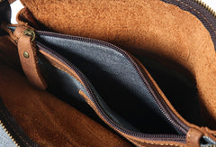 Cool leather mens messenger bag vintage shoulder laptop bag for men