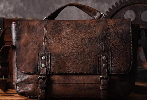 Handmade leather men messenger Bag Cool Shoulder Bags Travel Messenger Bags