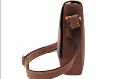 Vintage Cool leather men messenger large vintage shoulder bag for men - EverHandmade