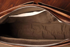 Handmade leather men Briefcase messenger vintage shoulder laptop bag vintage bag