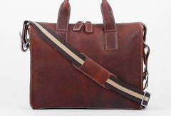 Cool leather mens Briefcase laptop Briefcase Work Briefcases shoulder bag for Men