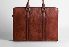 Vintage Leather mens Briefcase Handbag Shoulder Bag Business Bag for Men