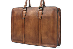 Handmade leather men vintage Briefcase messenger large vintage shoulder laptop bag vintage bag