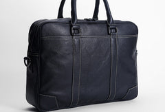 Cool Black leather mens Briefcase laptop Briefcase Work Shoulder Bag for Men - EverHandmade