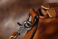 Leather mens Briefcase Shoulder laptop bag Business Bag for Men - EverHandmade