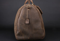 Vintage Leather men Travel Bag Duffle Bag Weekender Bag Overnight Bag shoulder bag - EverHandmade