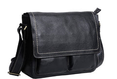 Leather mens Cool messenger bag vintage shoulder laptop bag for men - EverHandmade