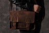 Handmade leather men Vintage messenger Bags Cool Shoulder Bag laptop Bags