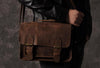 Handmade leather men Vintage messenger Bags Cool Shoulder Bag laptop Bags