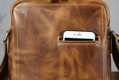 Handmade leather men messenger large vintage shoulder laptop bag vintage bag - EverHandmade
