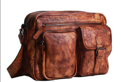 Cool leather mens Small messenger vintage shoulder bag for men
