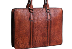 Vintage Leather mens Briefcase Handbag Shoulder Bag Business Bag for Men