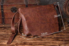Cool leather mens messenger Bag Vintage Shoulder Laptop Bag for Men