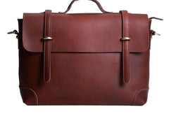 Cool leather mens Briefcase work Briefcase laptop Briefcase Shoulder bag for Men - EverHandmade