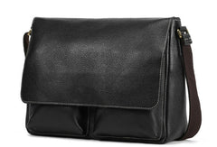 Cool leather men messenger bag shoulder bag for men - EverHandmade