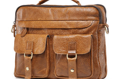 Handmade leather men Cool messenger bag vintage shoulder travel bag for men - EverHandmade