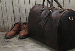 [ Onle Sale ] Cool leather mens Weekender Bag Duffle Bag Travel bag Overnight Bag