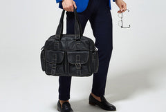 Handmade leather men messenger large vintage shoulder laptop bag vintage bag - EverHandmade