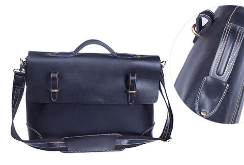 Cool leather mens Briefcases business Briefcase Shoulder Bag Laptop Briefcase