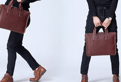Cool leather mens Briefcase laptop Briefcase Work Briefcases shoulder bag for Men