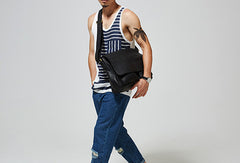 Cool leather men messenger bag shoulder bag for men - EverHandmade