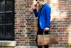 Vintage Leather men Travel Bag Duffle Bag Weekender Bag Overnight Bag shoulder bag - EverHandmade