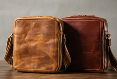 Handmade leather men messenger large vintage shoulder laptop bag vintage bag - EverHandmade