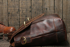 Handmade leather men Briefcase messenger large vintage shoulder laptop bag vintage bag