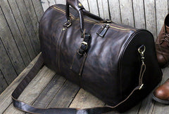 [ Onle Sale ] Cool leather mens Weekender Bag Duffle Bag Travel bag Overnight Bag