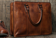 Handmade leather men vintage Briefcase messenger large vintage shoulder laptop bag vintage bag
