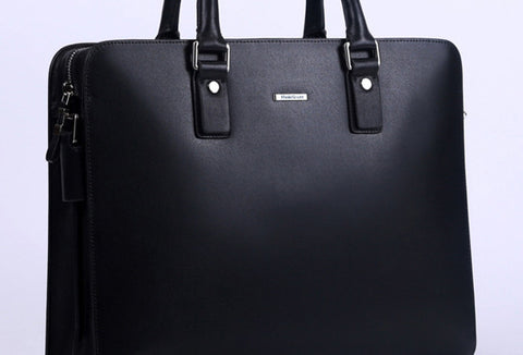 Cool Leather mens Briefcase laptop Briefcase Work Shoulder Bag Business Bag for Men