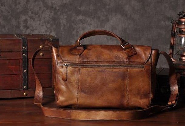Handmade leather bags for men best sale