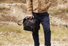Handmade leather men Vintage messenger bag vintage Cool Shoulder bag for Men - EverHandmade
