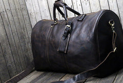 [ Onle Sale ] Cool leather mens Weekender Bag Duffle Bag Travel bag Overnight Bag