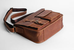 Handmade leather men messenger large vintage shoulder bag for men